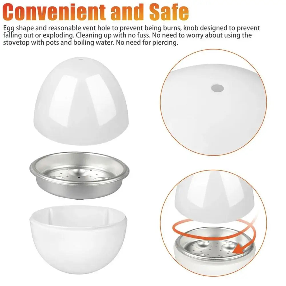 1/4 Eggs Microwave Egg Steamer Boiler Cooker Easy