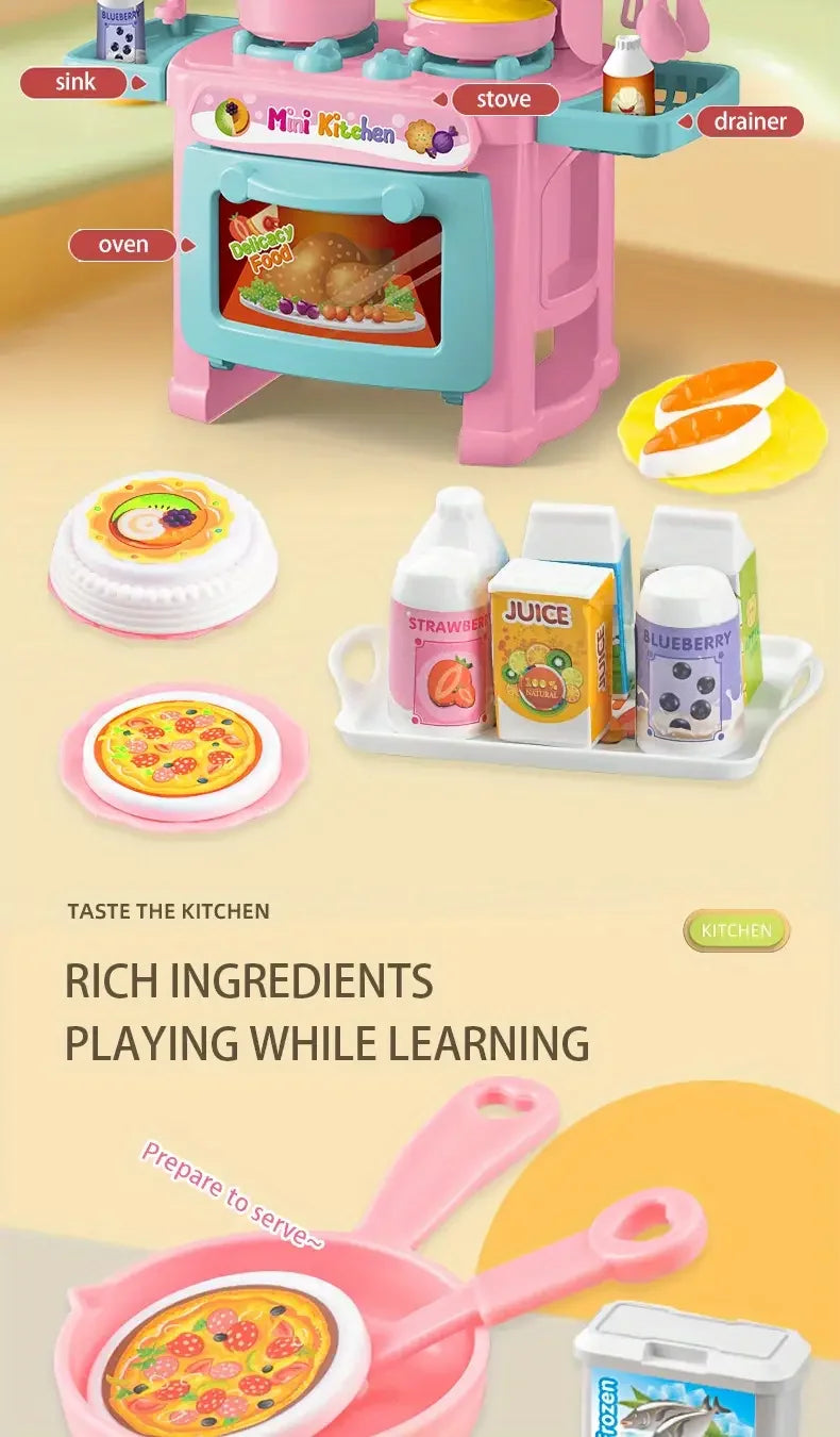 Mini Counter Play Diy Simulated Cooking Food Tableware