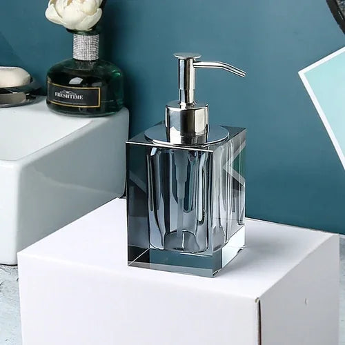 Crystal Glass Bathroom Kit Couple Mouthwash Cup Tray