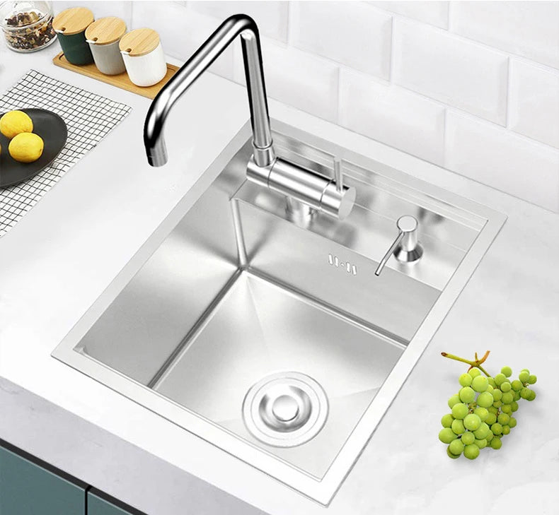 Nano Hidden Bar Sink Black Folding Faucet Silvery