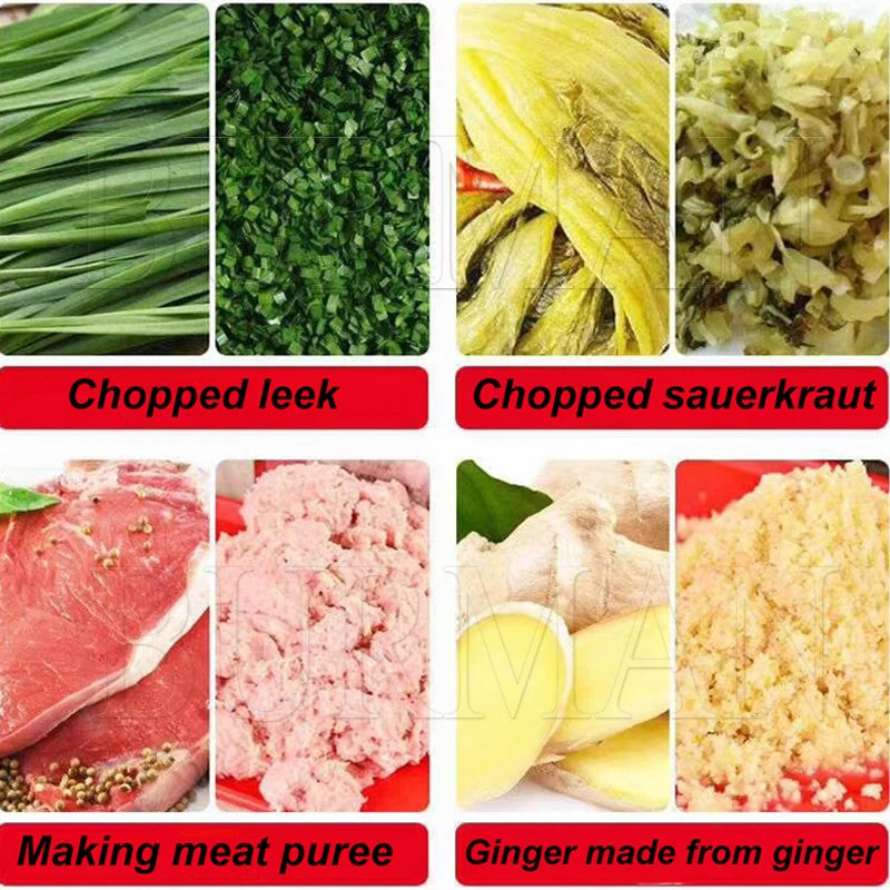 750 Rpm Electric Commercial Vegetable Cutter Mincing Baozi