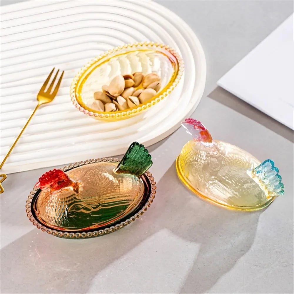 Chicken Shaped Dish Hen On Nest Acrylic Dish