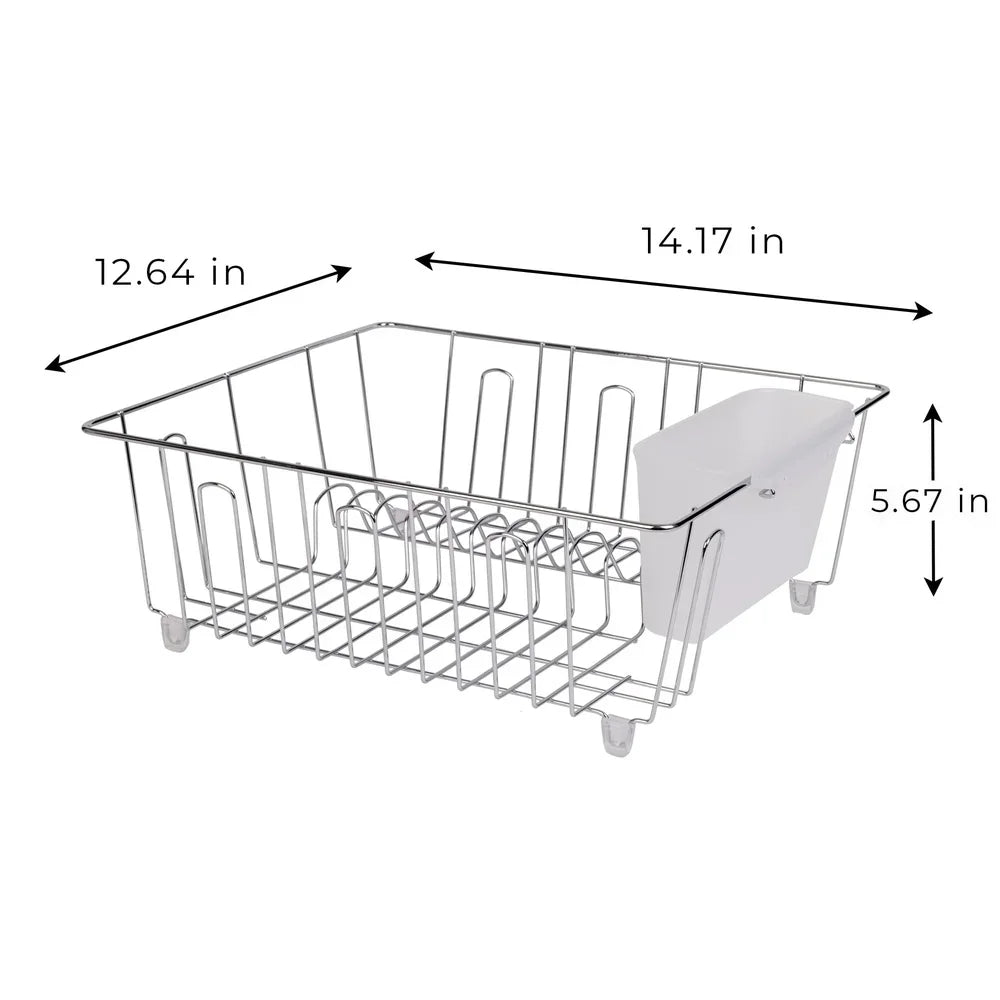 Small Wire Dish Rack Organizer Cutlery Cup Compact