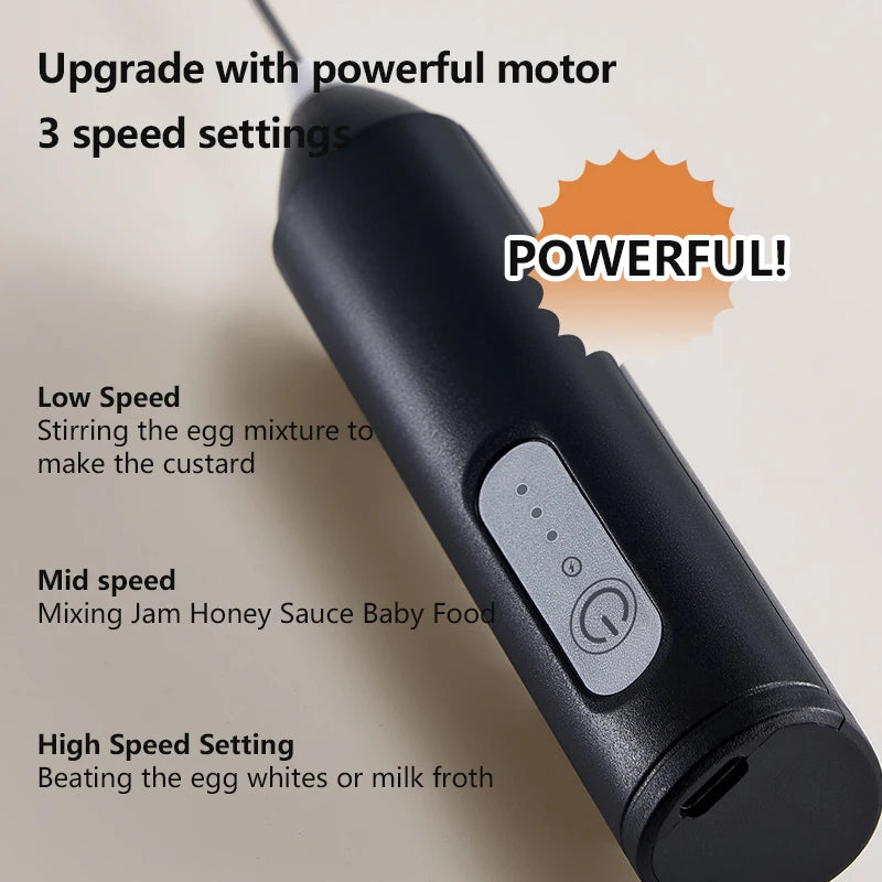 Minl Mik Frother Usb Rechargeable Speeds Foam Maker
