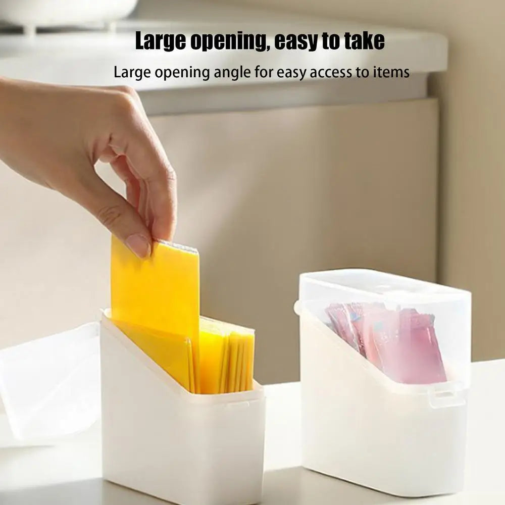 Lid Sliced Cheese Container Mini Storage Box Swabs