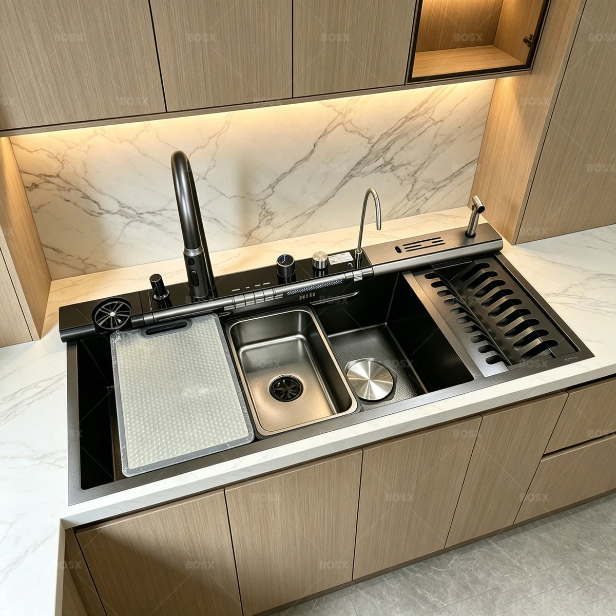 Sinks Stainless Steel Waterfall Sink Includes 120 50