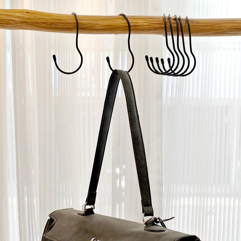 Shape Hooks Closet Hanging Twist Design Metal Bags
