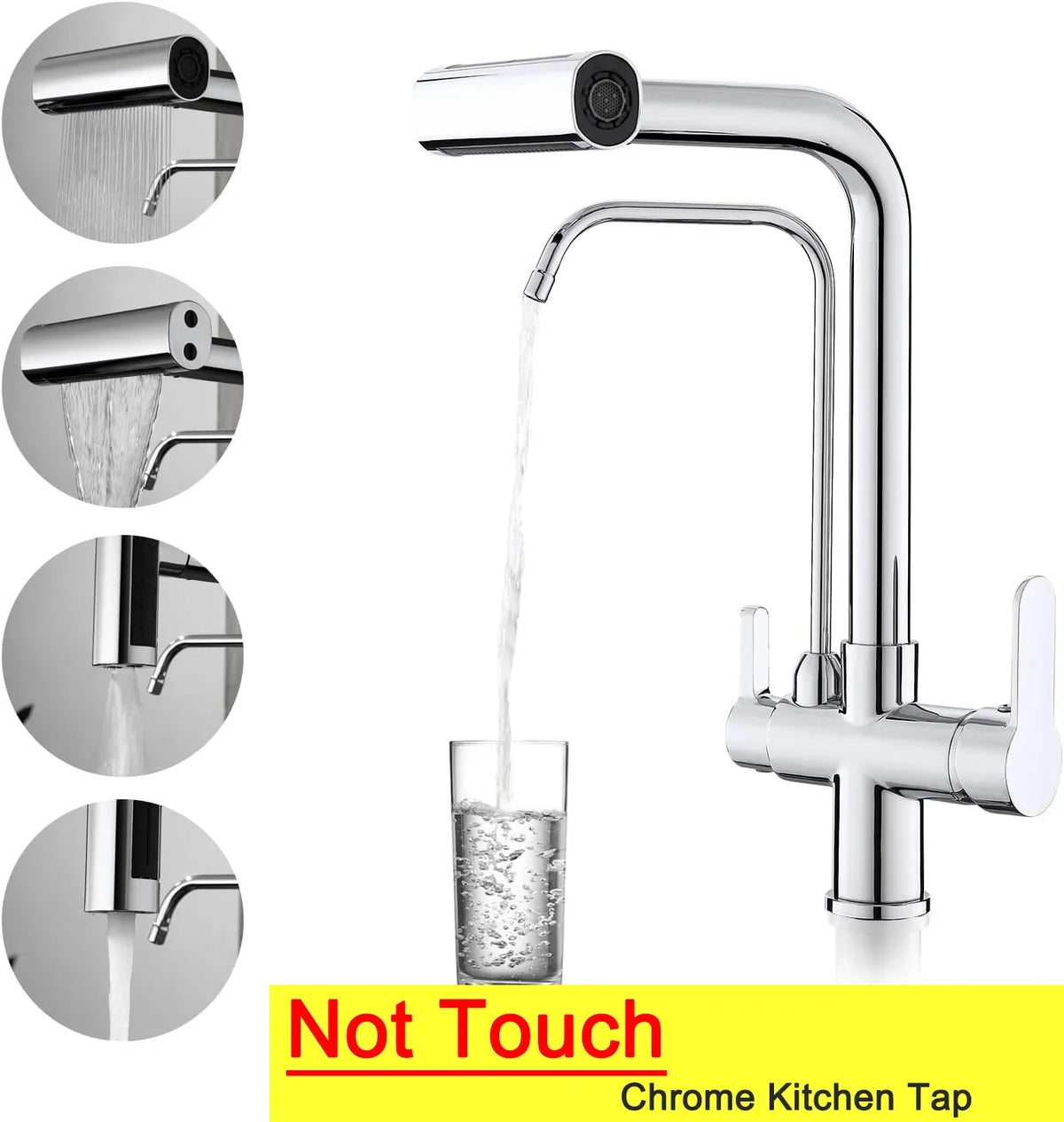 Waterfall Touch On Filter Faucets Brass Cold Pull