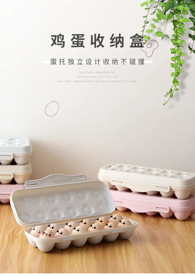 Egg Storage Box Refrigerator Plastic Airtight Fresh Keeping
