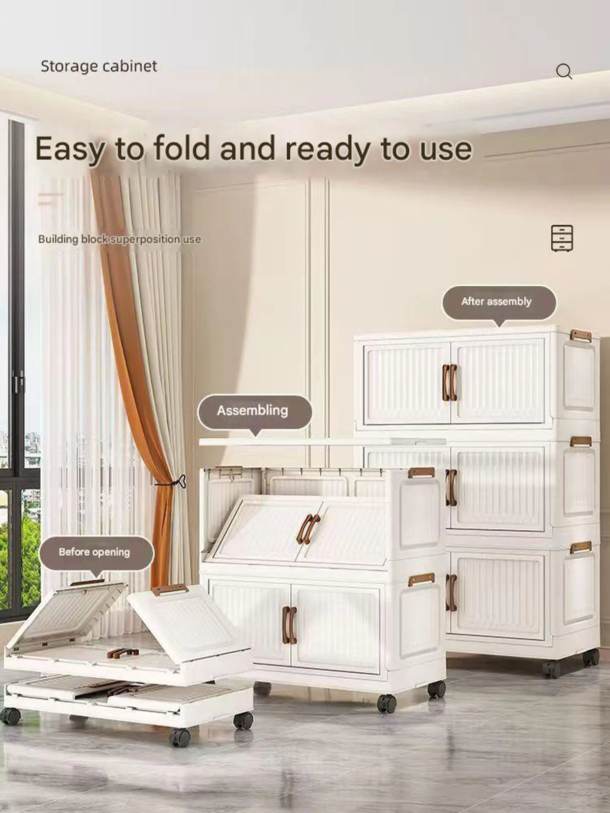 Storage Box Foldableing Cabinet Storage Cabinet Clothes Toys