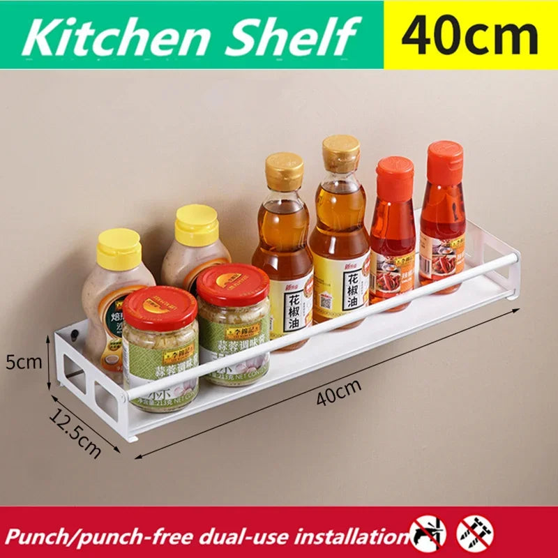 Multi-Purpose Organizer Wall Mount Spice Rack Shelf Bracket