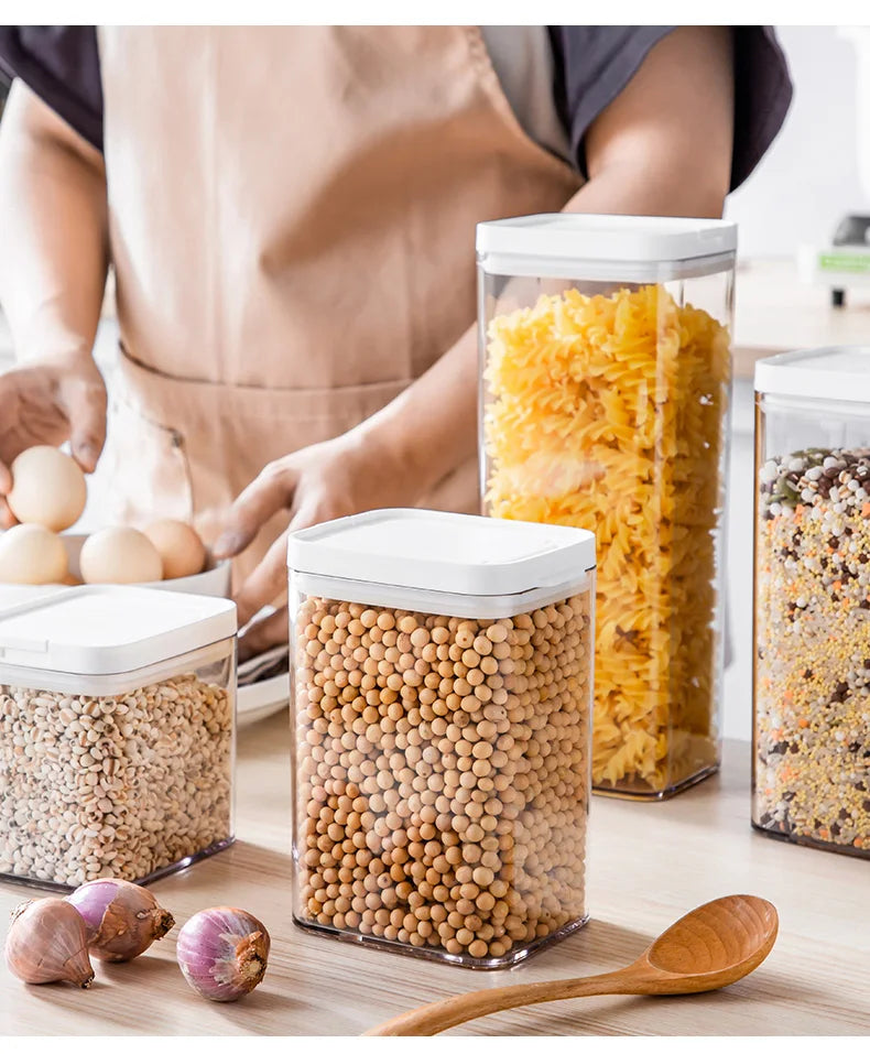 Opening Lid Sealed Jar Transparent Body Food Grade