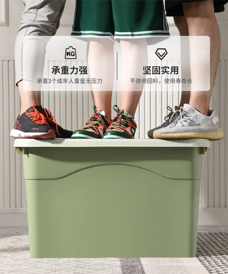 Extra Large Plastic Storage Box Heavy-Duty Reinforced Moving