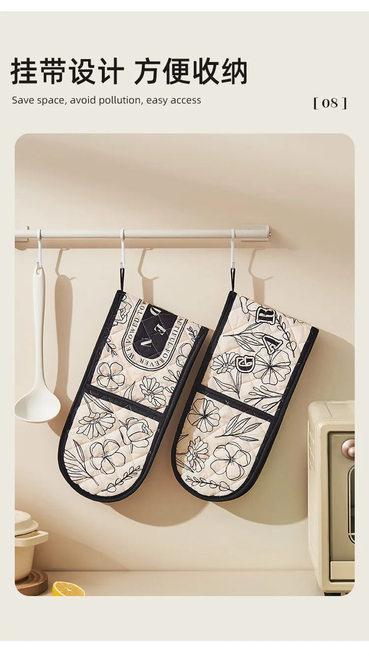 1pc Oven Mitts Microwave Baking Bbq Integrated Glove