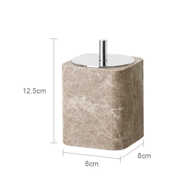 Emperador Light Natural Marble Bathroom Soap Dish Soap