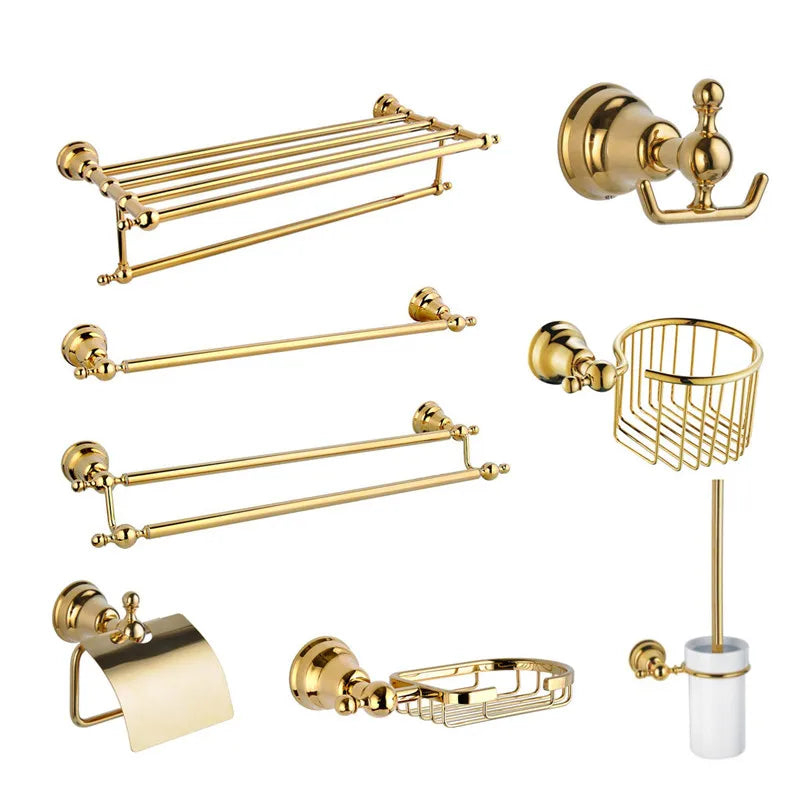 Bathroom Bathroom Shelf Gold Paper Holder Towel Bar