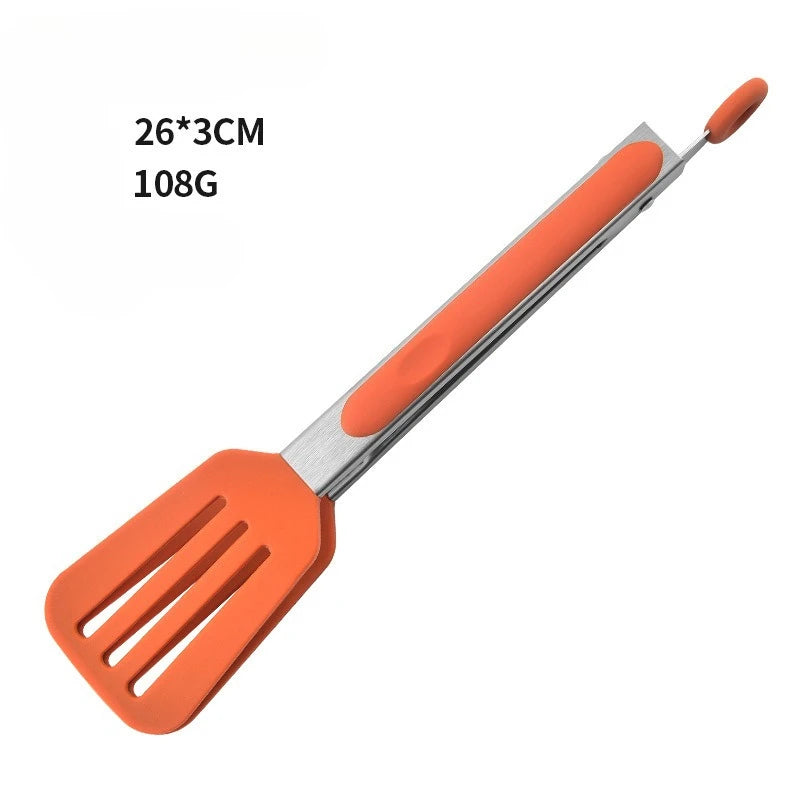 Cooking Non-Stick Tongs Stainless Steel Handle Utensil Pizza