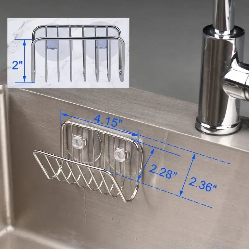 Sponge Holder Sink Stainless Steel Suction Cup Sponge