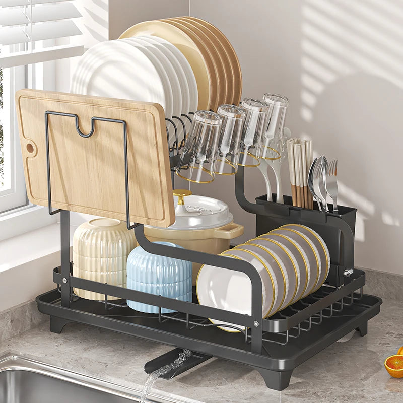 Dish Drying Rack Tier Over Sink Dishrack Strainer