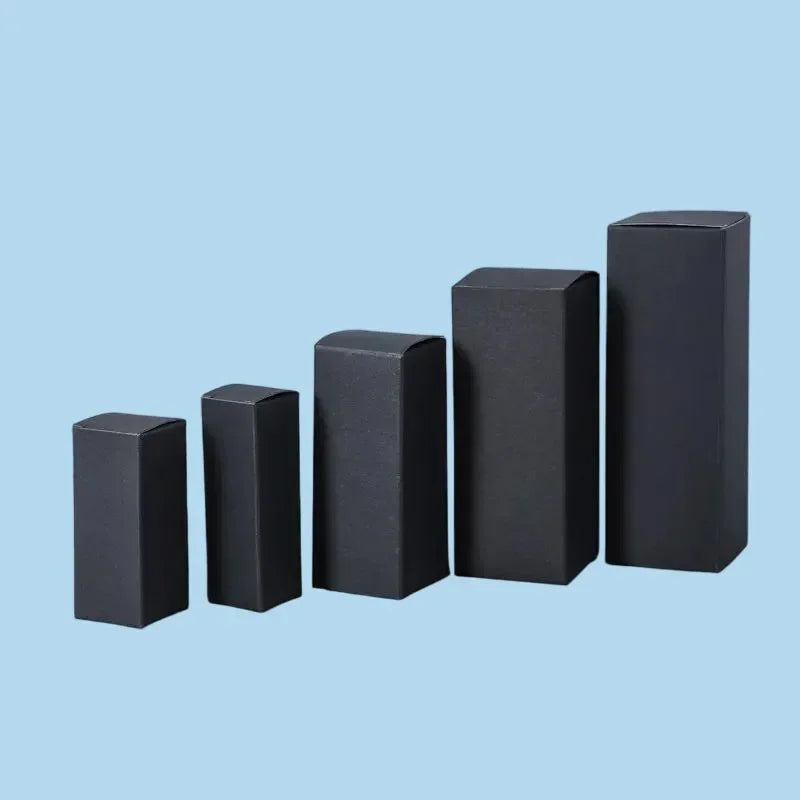 50pcs Small Long Tube Cardboard Box Blank Paper