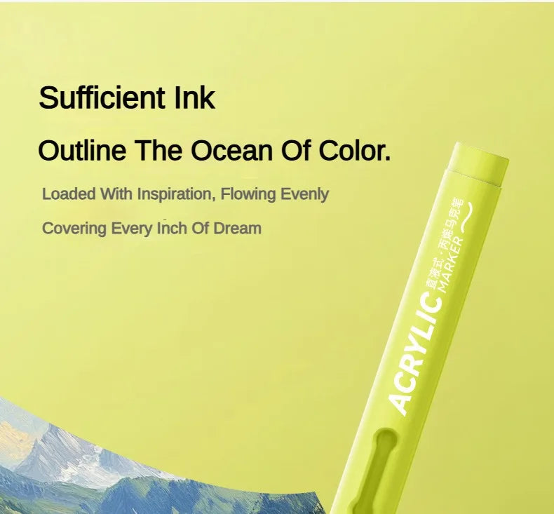 84/12 Colors Direct-Liquid Acrylic Marker Pen Waterproof Pen