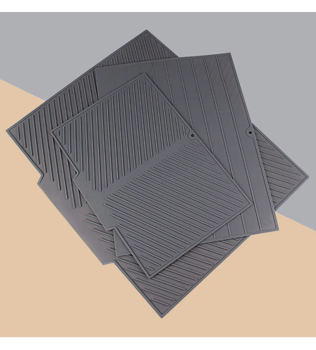 Silicone Wave Drying Mat Non Slip Dish Drainer