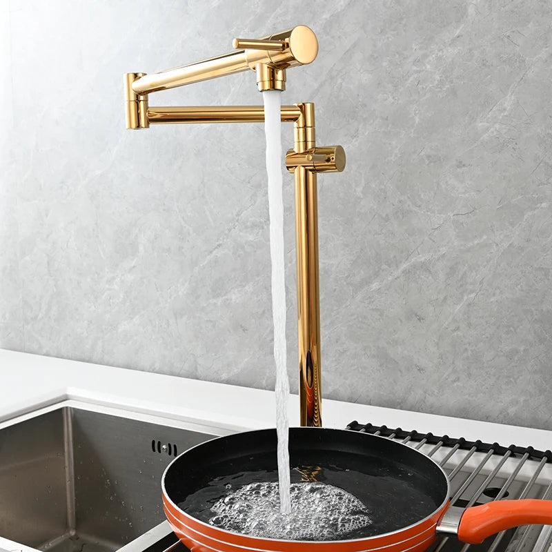 Ciencia Brass Pot Filler Faucet Wall Mount Sink