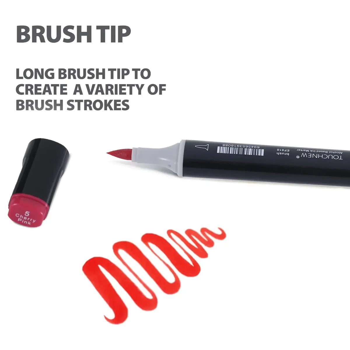 Touchnew Alcohol Markers Soft Brush Tip Brush Markers