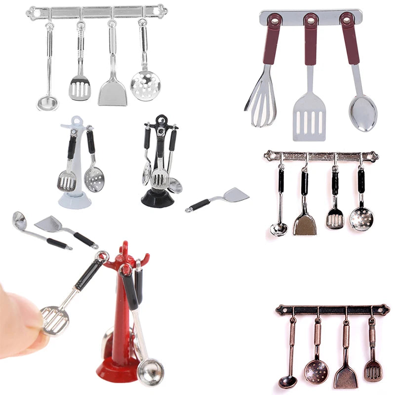 12 Doll House Miniature Dollhouse Spoon Shovel Cookware