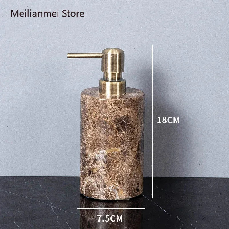 Dark Natural Marble Bathroom Brown Luxury Toothbrush Holder