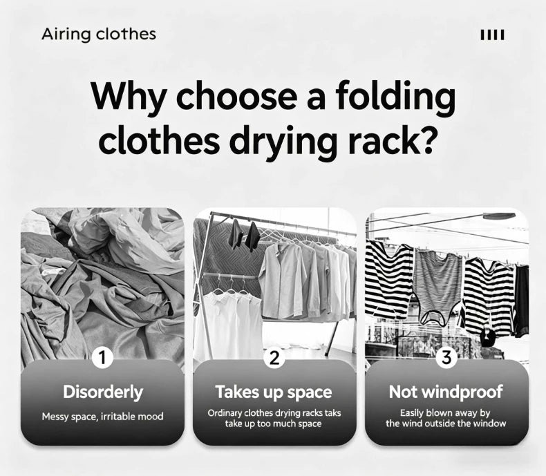 Clothes Drying Rack Collapsible Adjustable Angle Clothes Hanger