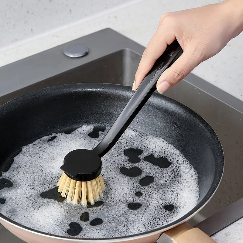 Pot Brush Dishwashing Brush Oil Long Handle Pots