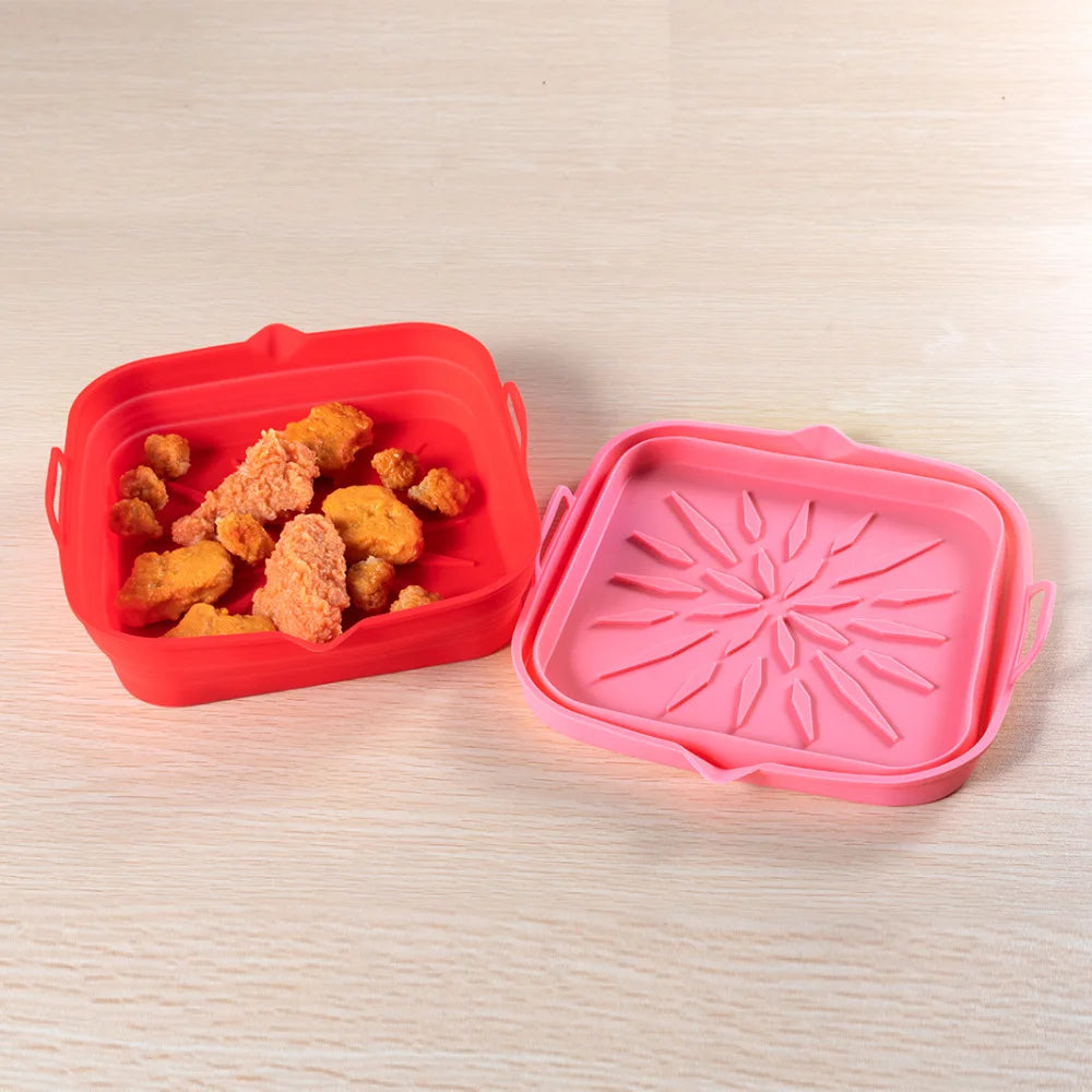 Silicone Air Fryers Liner Oven Baking Tray Square