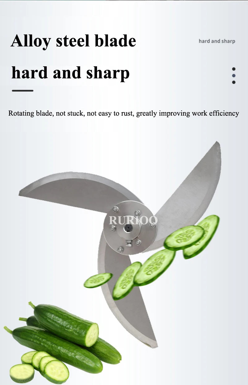 Commercial Vegetable Cutter Electric Slicer Stainless Steel