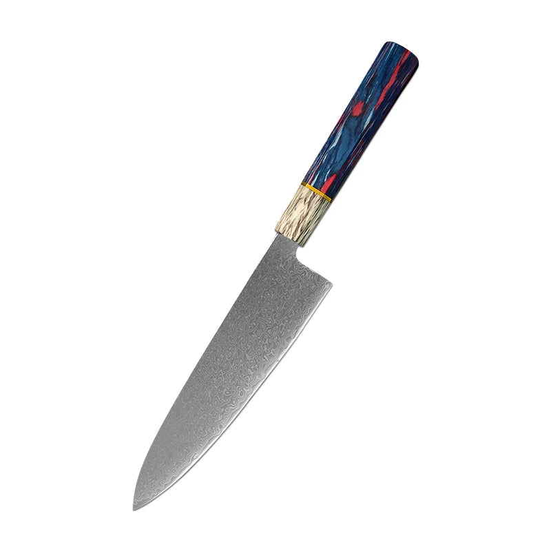 Damascus Knives Meat Cleaver Wooden Handle Chef Slicng
