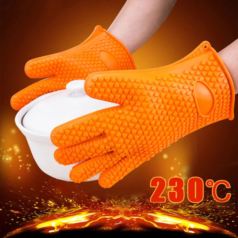 Baking Silicone Microwave Oven Gloves Bbq Grill Gloves