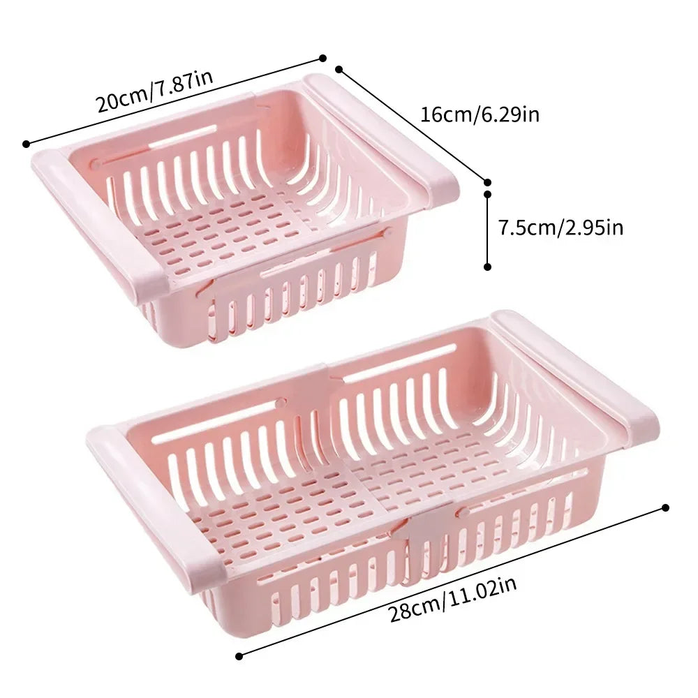 Fridge Organizer Storage Drawer Plastic Storage Box Container