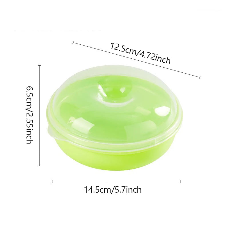 Bread Box Microwavable Transparent Round Shape Food Container