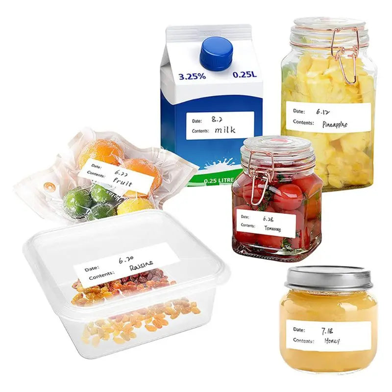 500pcs Removable Freezer Food Labels Roll Resistant Water