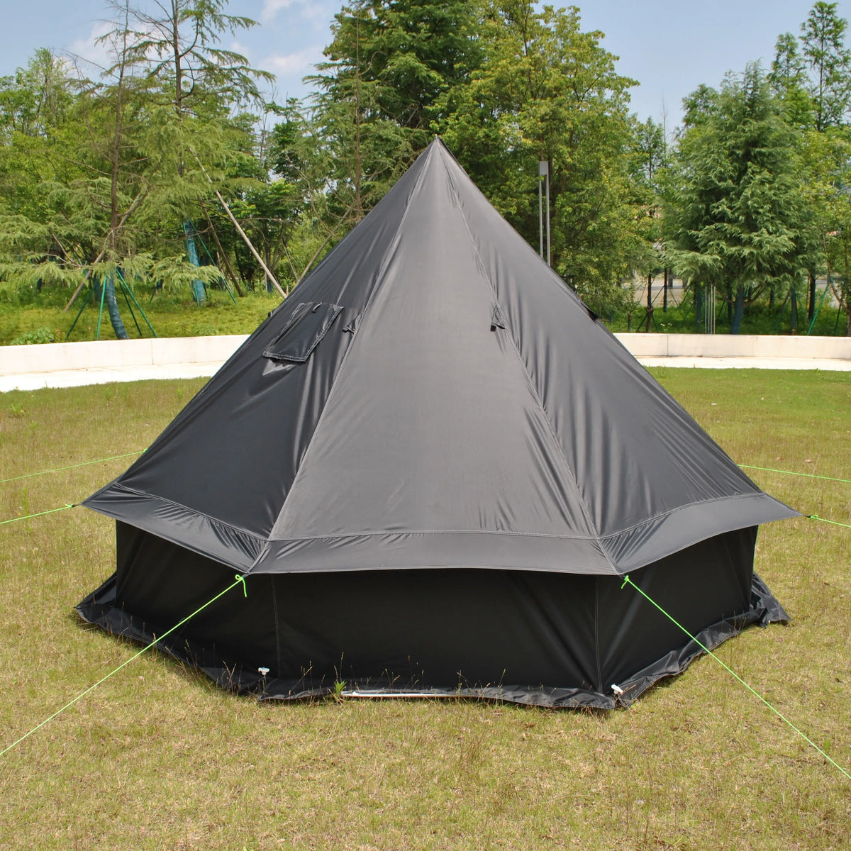 Person Large Pyramid Tent Four Seasons Camping Chimney