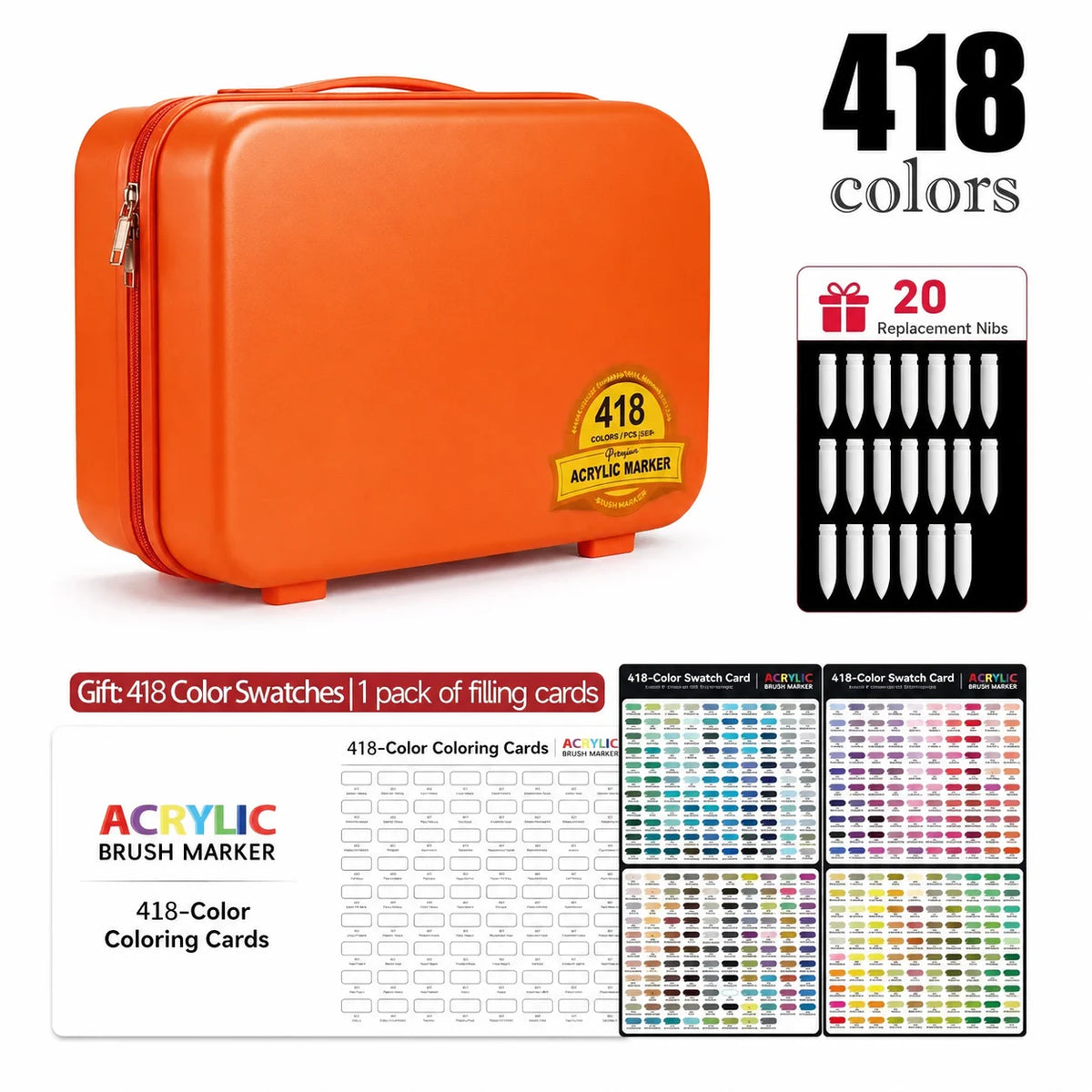 12-366 Colors Acrylic Paint Markers Quick Dry Brush