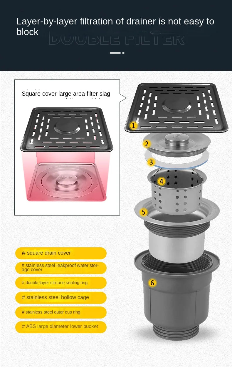 55cmx45cm Sink Nano 304 Stainless Steel Vegetable Wash