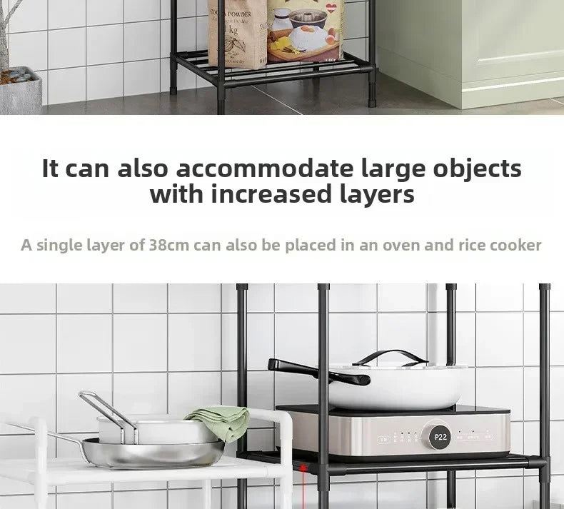 Multi-Layer Removable Storage Cart Floor-To-Ceiling Storage Rack