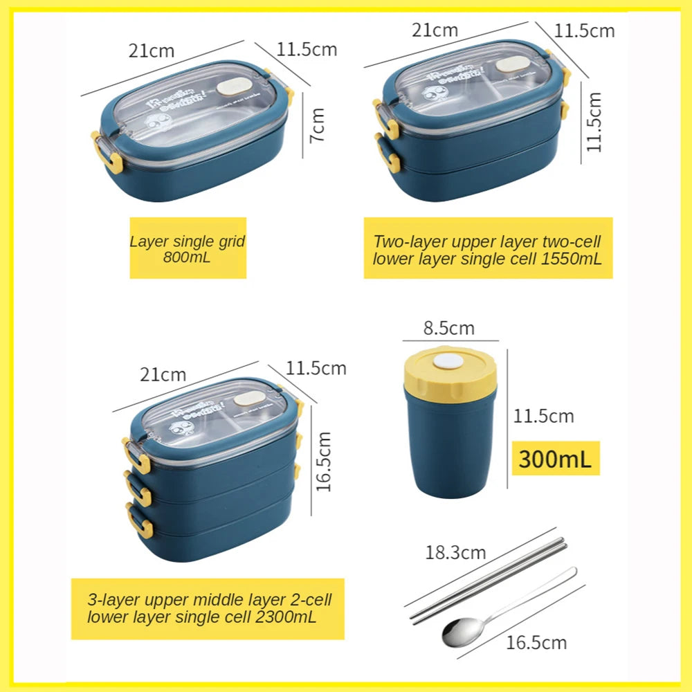 Multi-Layer Bento Box Thermal 304 Stainless Steel Lunch
