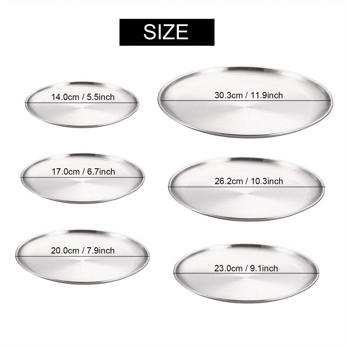 6pcs High Quality Stainless Steel Bone Spitting Dish