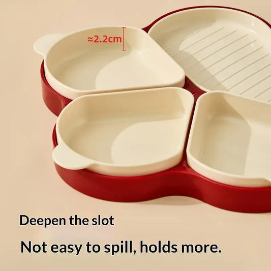 Multi Compartment Food Prep Tray Detachable Dividers Utensil