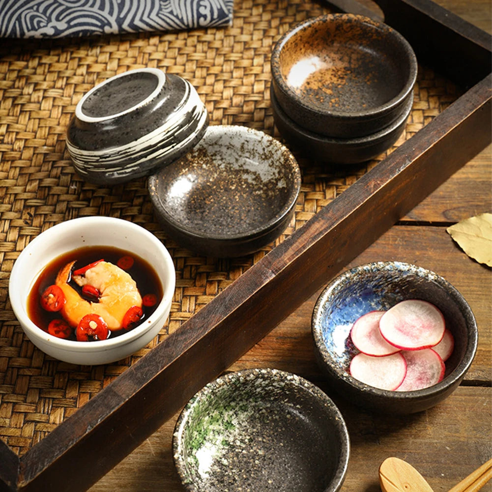 Japanese Ceramic Dipping Bowls Small Round Soy Sauce