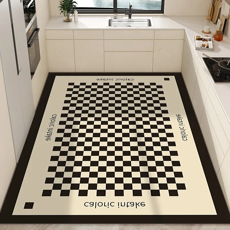 Checkerboard Pvc Anti-Slip Oil-Proof Floor Mat Leather Balcony