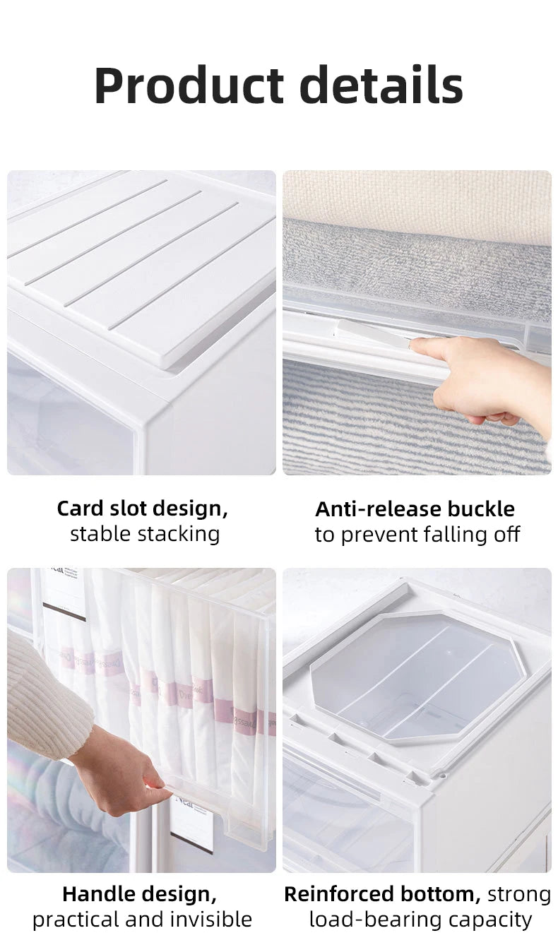 Stacking Storage Drawer Boxes Large Capacity Wardrobe Drawer