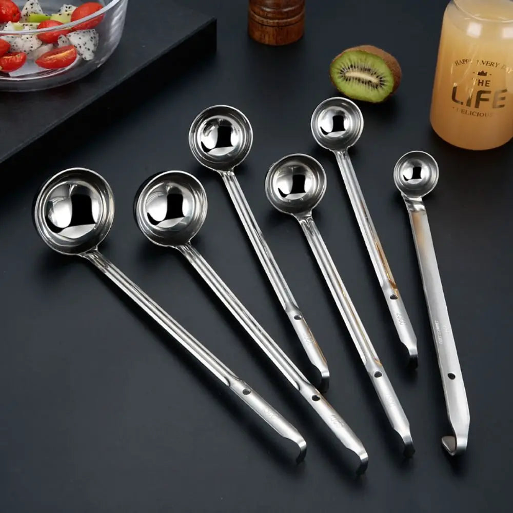 Cooking Utensils Stainless Steel Ramen Spoon Multi-Size Round